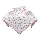 Clayre & Eef Tablecloth 100x100 cm Beige Pink Cotton Square Butterflies