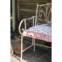 Clayre & Eef Chair Cushion Cover 40x40 cm Beige Pink Cotton Butterflies