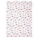 Clayre & Eef Tea Towel  50x70 cm Beige Pink Cotton Butterflies