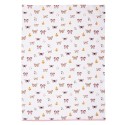 Clayre & Eef Torchon 50x70 cm Beige Rose Coton Papillons