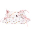 Clayre & Eef Bread Basket 35x35x8 cm Beige Pink Cotton Butterflies