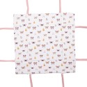 Clayre & Eef Bread Basket 35x35x8 cm Beige Pink Cotton Butterflies