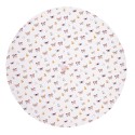 Clayre & Eef Asciugamani da cucina Ø 80 cm Beige Rosa  Cotone Rotondo Farfalle