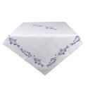 Clayre & Eef Tablecloth 150x250 cm White Blue Cotton Rectangle Fishes