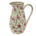 Clayre & Eef Brocca decorativa 20x14x25 cm Rosa Beige Ceramica Fiori