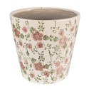 Clayre & Eef Pot de fleurs Ø 17x16 cm Rose Beige Céramique Fleurs