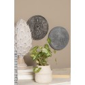 Clayre & Eef Wall Decoration Coin Ø 20x2 cm Silver colored Plastic Round