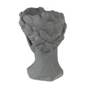 Clayre & Eef Planter Head 18x17x25 cm Grey Stone