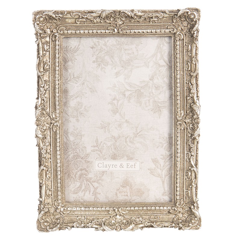 2Clayre & Eef Picture Frame 10x15 cm Silver Plastic