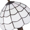 2LumiLamp Lampe de table Tiffany Ø 25x43 cm Blanc Brun