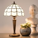 2LumiLamp Table Lamp Tiffany Ø 25x43 cm White Brown
