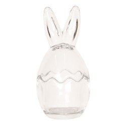 Clayre & Eef Storage Jar Ø 8x17 cm Glass Round Hare