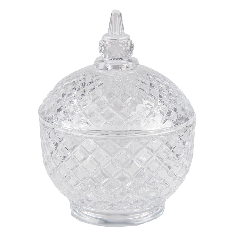 Clayre & Eef Glass Jar Ø 10x12 cm Round
