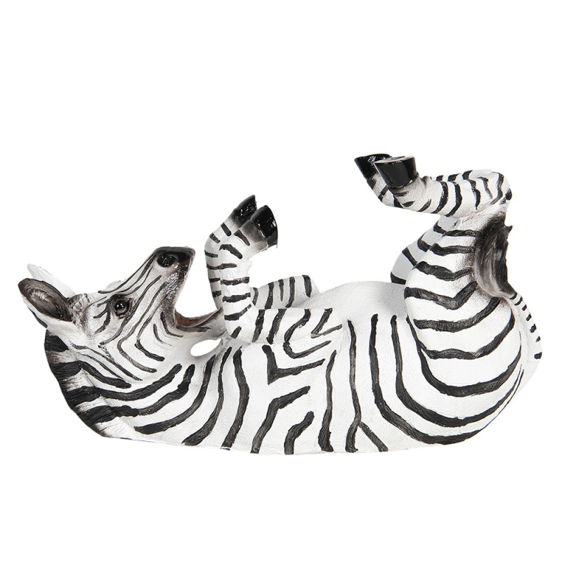 Clayre & Eef Portabottiglie Zebra 32x12x18 cm Nero Plastica