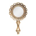 Clayre & Eef Handheld Mirror 10x17 cm Gold colored Plastic Glass