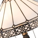 2LumiLamp Lampe de table Tiffany Ø 41x62 cm Beige, Marron Vitrail
