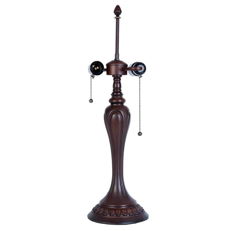 2LumiLamp Lamp Base Table Lamp Tiffany Ø 17x60 cm  Brown