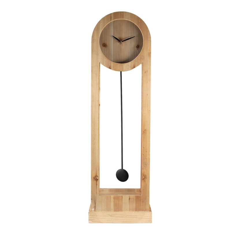 Clayre & Eef Horloge sur pied 28x100 cm Marron Noir Bois Rectangle