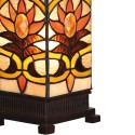LumiLamp Table Lamp Tiffany 12x12x35 cm  Beige Brown Glass Square