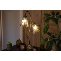LumiLamp Lampe de table Tiffany 35x18x61 cm  Beige Marron Plastique Verre
