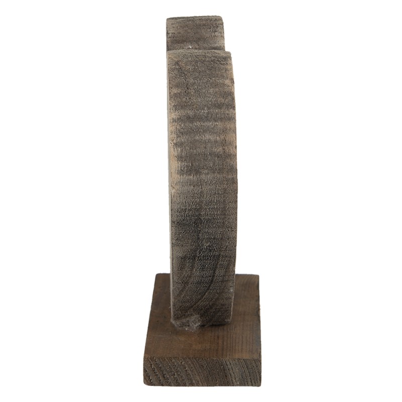 Clayre & Eef Figur Herz 19x7x19 cm Braun Holz Herzförmig
