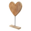 Clayre & Eef Figurine Heart 32x7x51 cm Brown Wood Metal