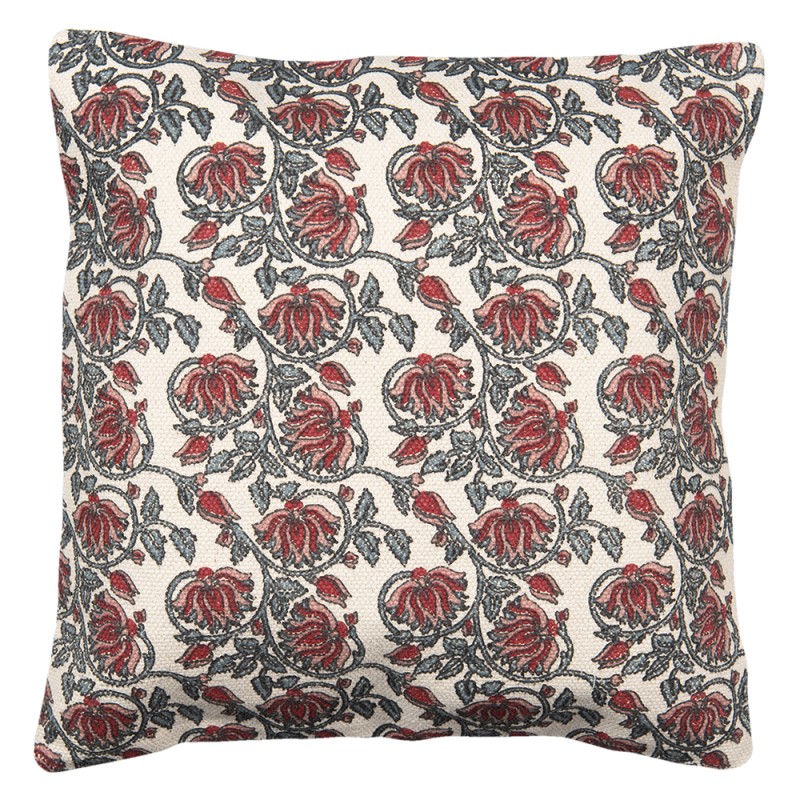 Clayre & Eef Housse de coussin 50x50 cm Rouge Coton Carré