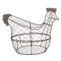 Clayre & Eef Egg basket Chicken 38x21x30 cm Brown Iron