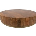 Clayre & Eef Round Side Table Ø 81x47 cm Brown Wood Iron Round