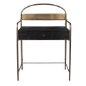 Clayre & Eef Side Table 78x38x118 cm Copper colored Iron Wood Rectangle