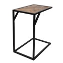 Clayre & Eef Side Table 55x36x65 cm Brown Black Wood Iron Rectangle