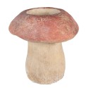 Clayre & Eef Planter Mushroom Ø 21x23 cm Brown Red Stone