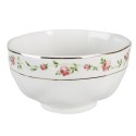 Clayre & Eef Soup Bowl 300 ml White Pink Porcelain Round Flowers