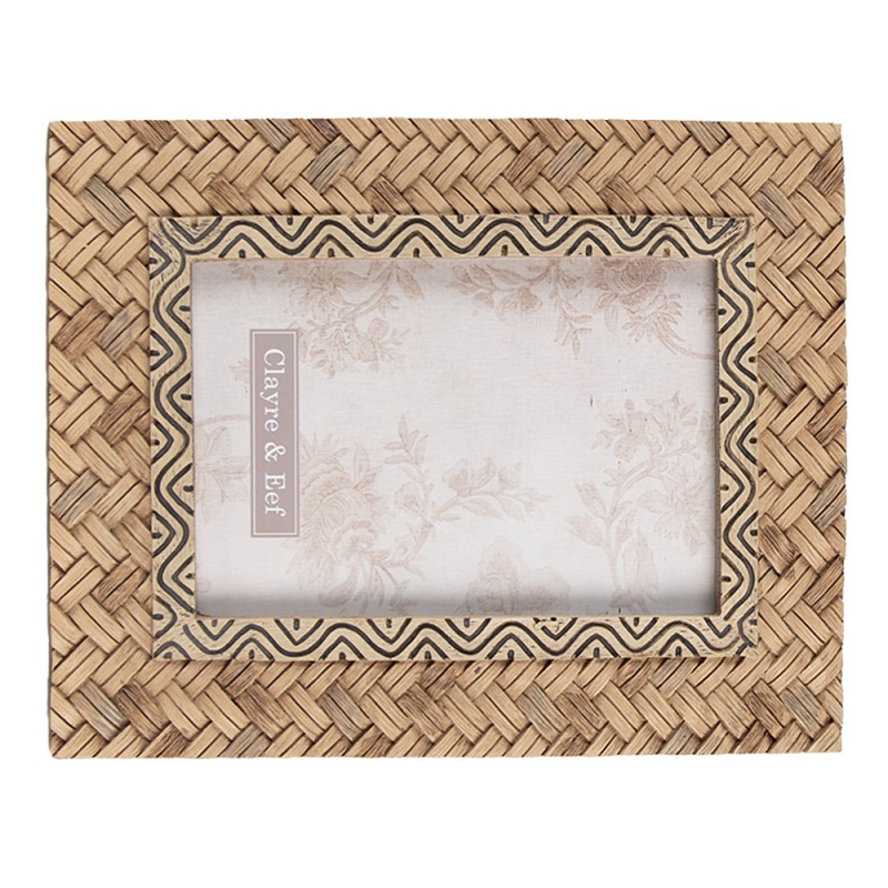 Clayre & Eef Photo Frame 10x15 cm Brown Plastic Glass Rectangle
