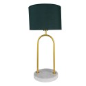 Clayre & Eef Desk Lamp Ø 28x62 cm  Green Gold colored Iron Textile