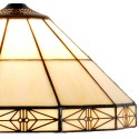 LumiLamp Lampshade Tiffany Ø 32x16 cm Beige Glass Triangle