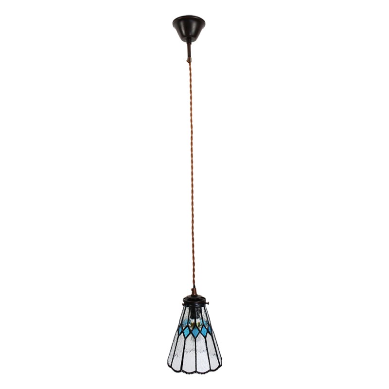 LumiLamp Lampes à suspension Tiffany Ø 15x115 cm  Transparent Verre Métal Rond