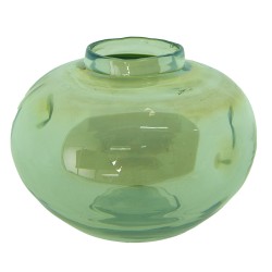 Clayre & Eef Vase Ø 15x11 cm Grün Glas