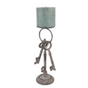 Clayre & Eef Chandelier Clé 33 cm Gris Fer