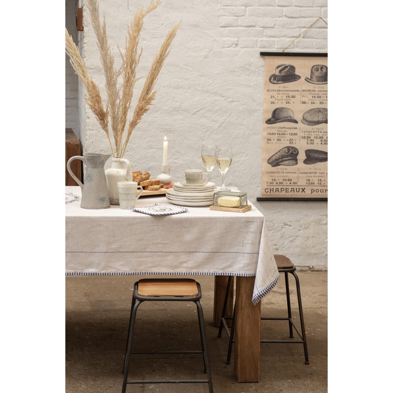 Clayre & Eef Tablecloth 100x100 cm Beige Cotton Square Rooster
