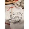 Clayre & Eef Cushion Cover 40x40 cm Beige Cotton Rooster