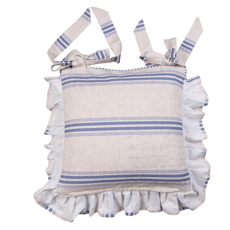 Clayre & Eef Federa per cuscino sedile 40x40 cm Beige Cotone Gallo