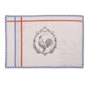 Clayre & Eef Placemats Set of 6 48x33 cm Beige Cotton Rooster