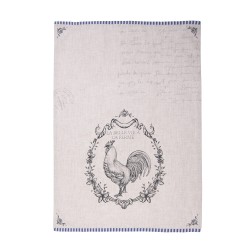 Clayre & Eef Geschirrtuch 50x70 cm Beige Baumwolle Hahn