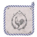 Clayre & Eef Pot Holder 20x20 cm Beige Cotton Rooster