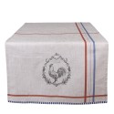 Clayre & Eef Table Runner 50x140 cm Beige Cotton Rectangle Rooster