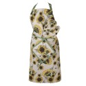 Clayre & Eef Kitchen Apron 70x85 cm Beige Yellow Cotton Sunflowers