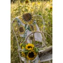 Clayre & Eef Tea Towel  50x70 cm Beige Yellow Cotton Sunflowers