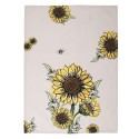 Clayre & Eef Torchon 50x70 cm Beige Jaune Coton Tournesols