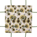 Clayre & Eef Corbeille à pain 35x35x8 cm Beige Jaune Coton Tournesols